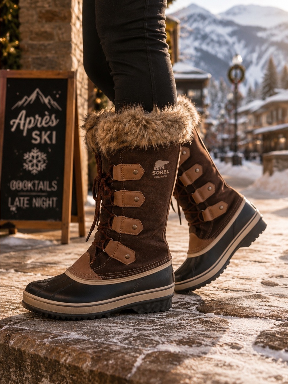 Sorel Joan of Arctic Faux Fur Waterproof Winter Snow Boots Women’s Size 8
